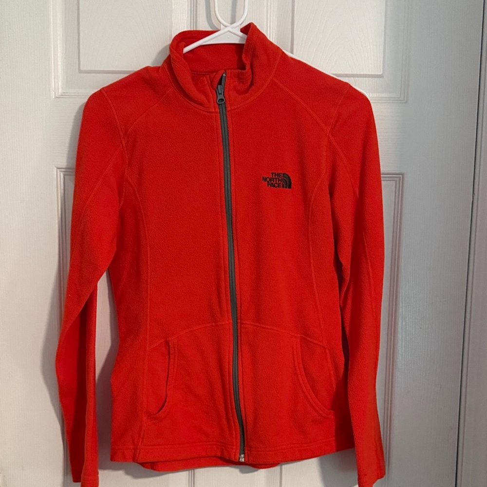 The North Face Fiery Red Zip-Up Fleece